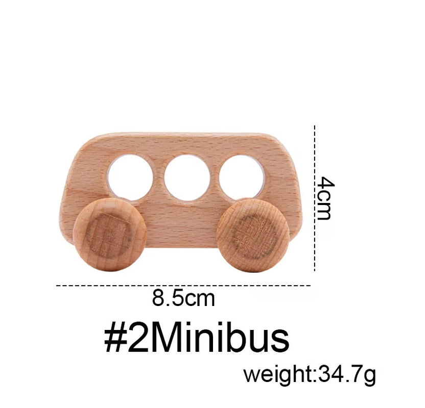 1Pcs Baby Toys Beech Wooden Blocks Wooden Car Cartoon Educational Montessori Toys for Children Teething Birthday Gift Custom Nam