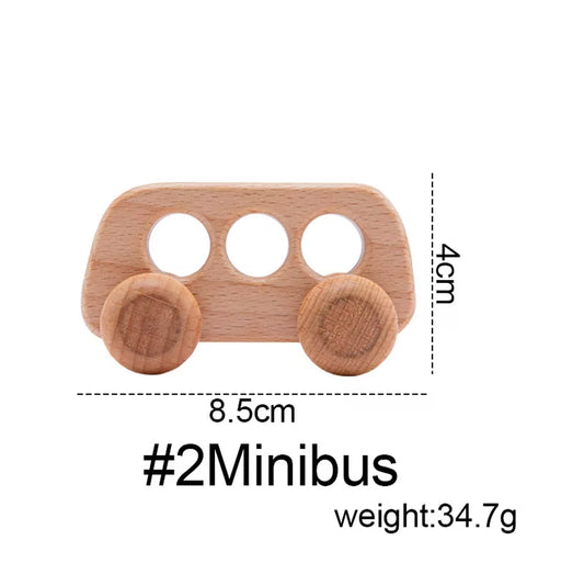 1Pcs Baby Toys Beech Wooden Blocks Wooden Car Cartoon Educational Montessori Toys for Children Teething Birthday Gift Custom Nam