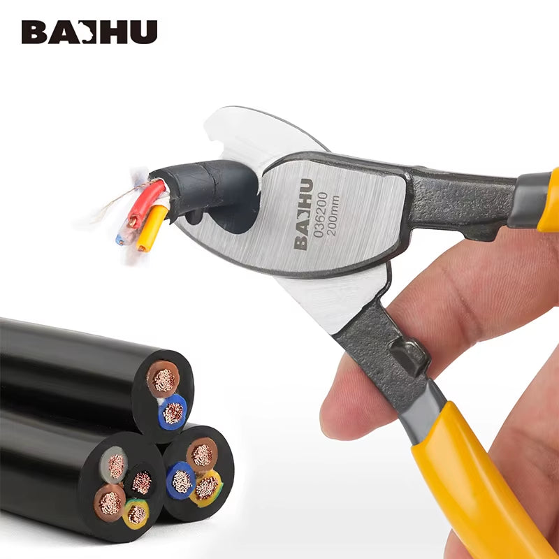 Insulated Cable Cutter Electrician Professional Pliers Shock Wire Stripper Tool Pliers Cable Scissors Hand Tools