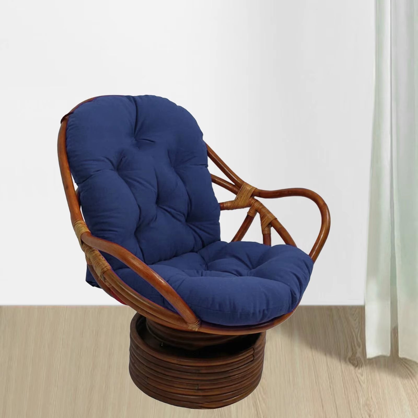Patio Rattan Swivel Chair Rocker Cushion Garden Seat Pad Garden Furniture Patio Recliner Rocking Chair Cushion