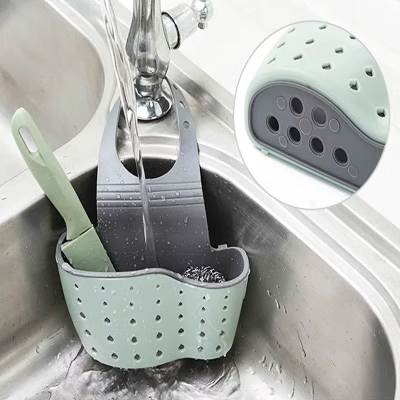 Sink Shelf Soap Sponge Drain Rack Bathroom Holder Kitchen Storage Suction Cup Kitchen Organizer Sink Kitchen Accessories Wash