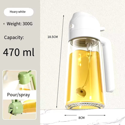Press Type Glass Oil Spray Oil Bottle Spray Oil Dispenser Oil Jar BBQ Kitchen Baking Roasting Picnic Kitchen Toolglass Oil Spray