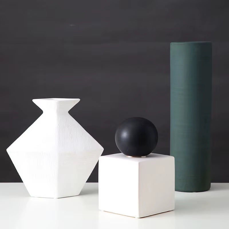 Nordic Minimalism Brushed Ceramic Vase, Minimalism Flower Pot, Home Decoration, Living Room Ornament, Porch, Porch