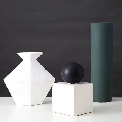 Nordic Minimalism Brushed Ceramic Vase, Minimalism Flower Pot, Home Decoration, Living Room Ornament, Porch, Porch