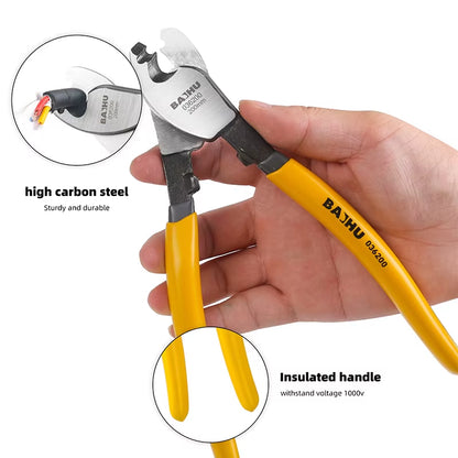 Insulated Cable Cutter Electrician Professional Pliers Shock Wire Stripper Tool Pliers Cable Scissors Hand Tools