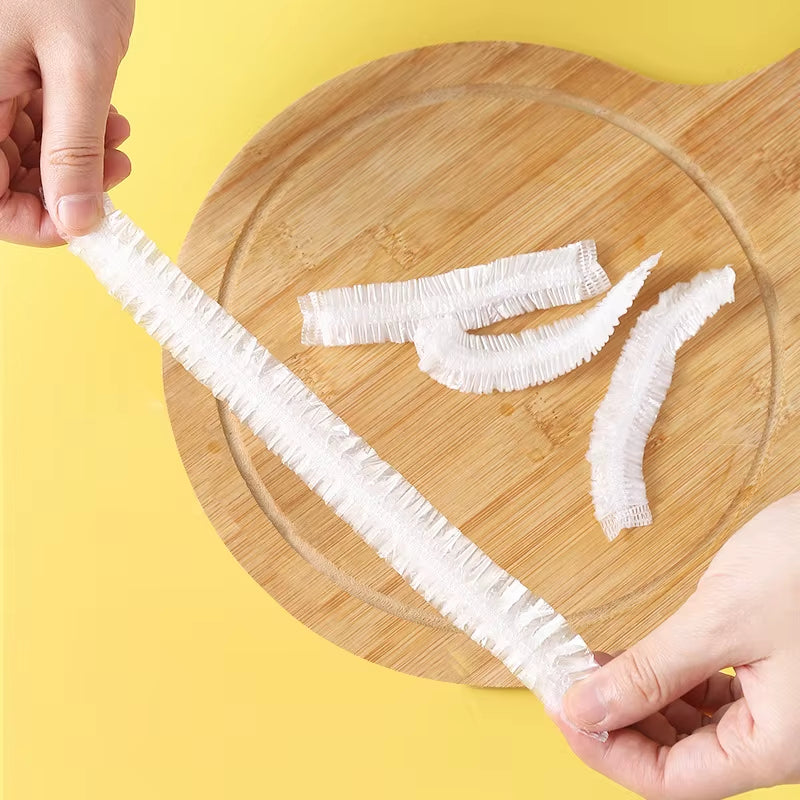 100/1000Pcs Disposable Food Cover Saran Wrap Bowel Cover Food Grade Fresh-Keeping Plastic Bag Kitchen Storage Accessories