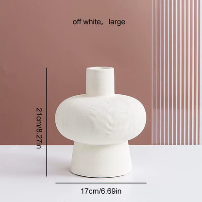 Nordic Minimalism Brushed Ceramic Vase, Minimalism Flower Pot, Home Decoration, Living Room Ornament, Porch, Porch