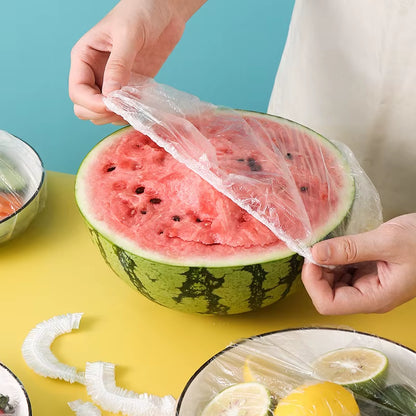 100/1000Pcs Disposable Food Cover Saran Wrap Bowel Cover Food Grade Fresh-Keeping Plastic Bag Kitchen Storage Accessories