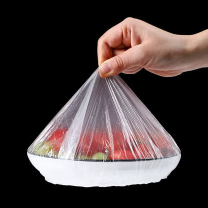 100/1000Pcs Disposable Food Cover Saran Wrap Bowel Cover Food Grade Fresh-Keeping Plastic Bag Kitchen Storage Accessories