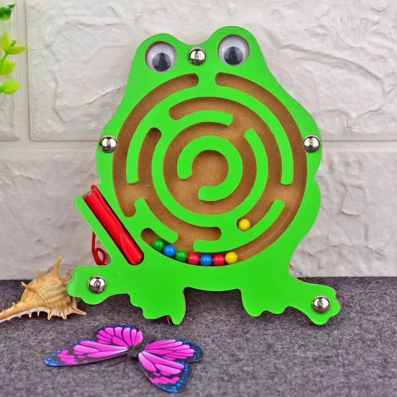 Baby Montessori Educational Toys Children Magnetic Track Maze Balance Board Wooden Puzzle Game Labyrinth Baby Toys 0-12 Months