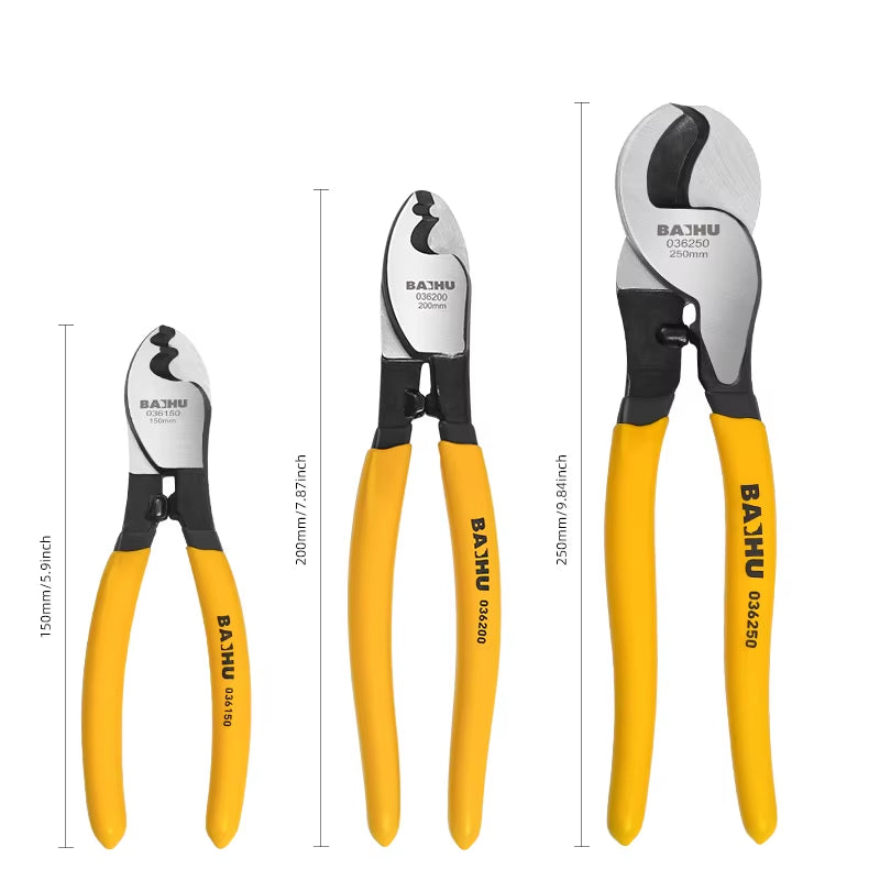 Insulated Cable Cutter Electrician Professional Pliers Shock Wire Stripper Tool Pliers Cable Scissors Hand Tools