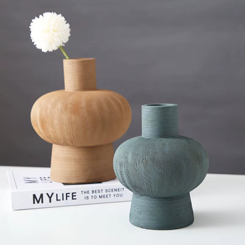 Nordic Minimalism Brushed Ceramic Vase, Minimalism Flower Pot, Home Decoration, Living Room Ornament, Porch, Porch