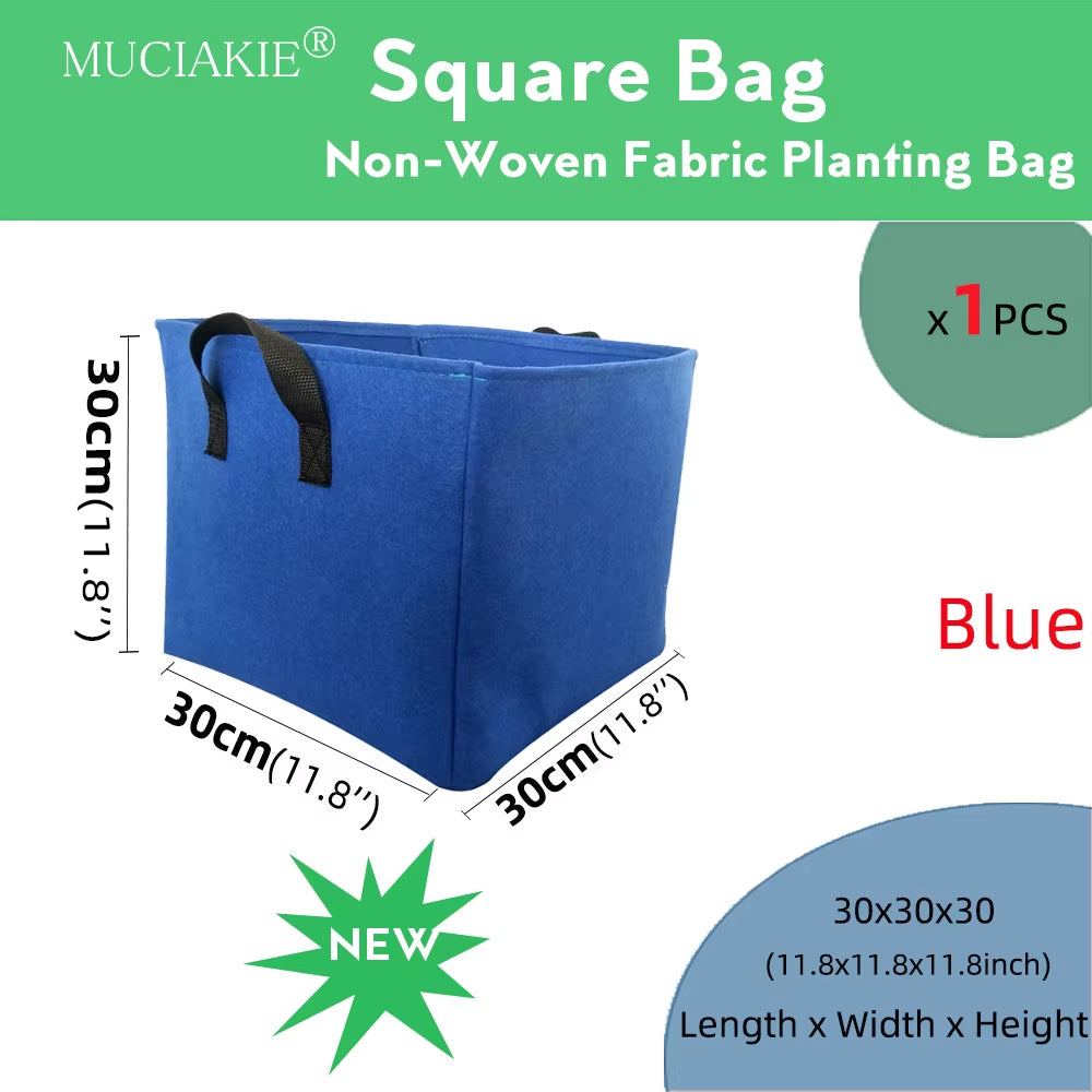 1PCS Gallon Garden Grow Square Planting Bag Plant Container Pouch with Handles Garden Seedlings Cultivation Bag Garden