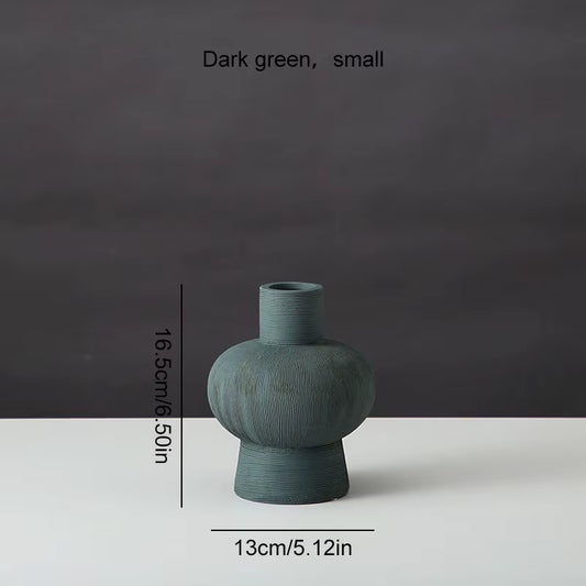Nordic Minimalism Brushed Ceramic Vase, Minimalism Flower Pot, Home Decoration, Living Room Ornament, Porch, Porch