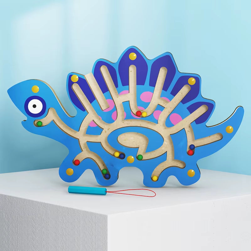 Baby Montessori Educational Toys Children Magnetic Track Maze Balance Board Wooden Puzzle Game Labyrinth Baby Toys 0-12 Months