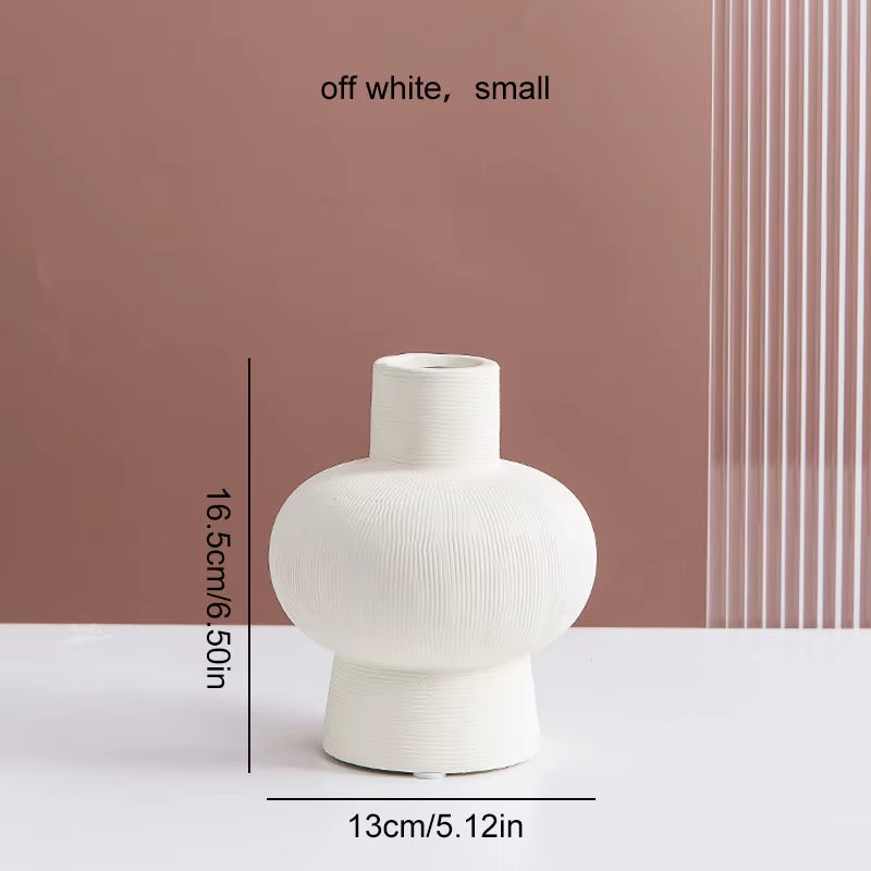 Nordic Minimalism Brushed Ceramic Vase, Minimalism Flower Pot, Home Decoration, Living Room Ornament, Porch, Porch