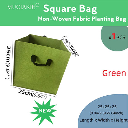 1PCS Gallon Garden Grow Square Planting Bag Plant Container Pouch with Handles Garden Seedlings Cultivation Bag Garden