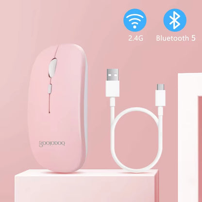 Wireless Mouse Bluetooth Rechargeable Mouse Ultra-Thin Silent LED Colorful Backlit Gaming Mouse for Ipad Computer Laptop PC